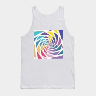 Kaleidoscope Mosaic Spiral Vortex Infinity Loop Pattern Tank Top